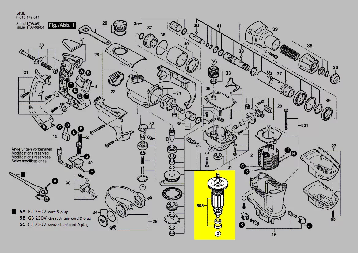rotor réf. 2610398827 Skil